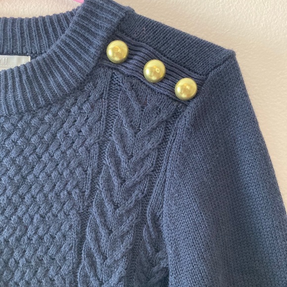 H&M Navy Cable Knit Sweater - Picture 2 of 4